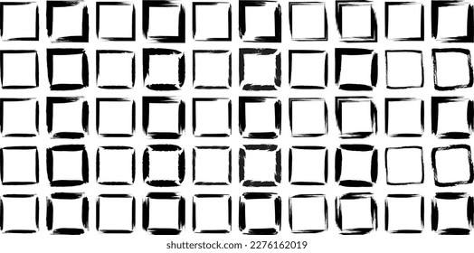 Grune Square shape bold line black 50 Set