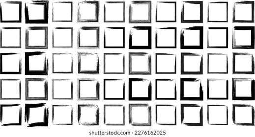 Grune Square shape bold line black 50 Set