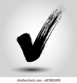 Grung check mark - stock vector.