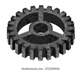 Grunge 3d Gear Wheel