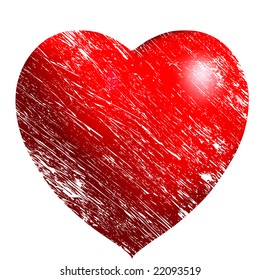 Grunge 3D Vector Heart