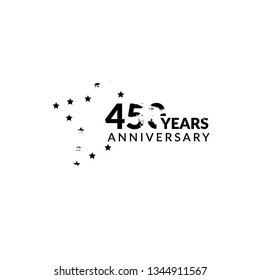 grunge 450 years anniversary celebration simple logo