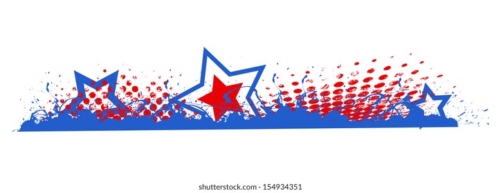 grunge - 4th of July Vector theme Design border edge