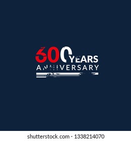 Grunge 600 years anniversary celebration simple logo