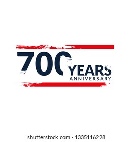 grunge 700 years anniversary celebration simple logo.grunge illustration