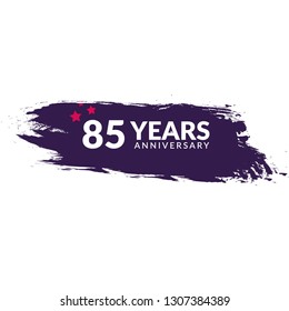 grunge 85 years anniversary celebration simple logo