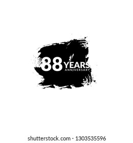 grunge 88 years anniversary celebration simple logo