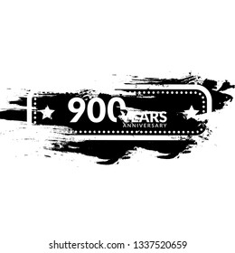 grunge 900 years anniversary celebration simple logo