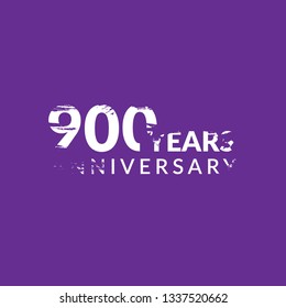 grunge 900 years anniversary celebration simple logo