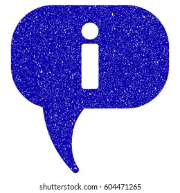 Grunge About rubber seal stamp watermark. Icon symbol with grunge design and dust texture. Unclean vector blue emblem.