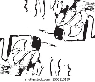 Grunge abstract background. Black and white urban vector texture template.