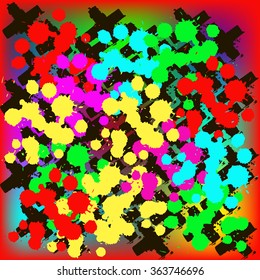 Grunge abstract background with blots.  Vector illustration