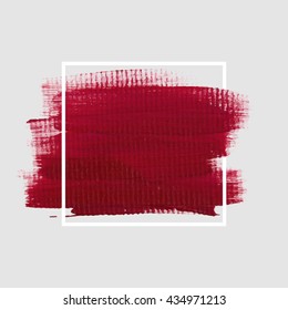 Grunge abstract background brush paint texture design acrylic stroke poster illustration vector over square frame. Rough paper hand painted vector. Perfect design for headline, logo and sale banner. 