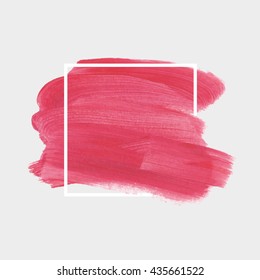 Grunge abstract background brush paint texture design acrylic stroke poster illustration vector over square frame. Rough paper hand painted vector. Perfect design for headline, logo and sale banner. 