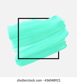Grunge abstract background brush paint texture design acrylic stroke poster illustration vector over square frame. Rough paper hand painted vector. Perfect design for headline, logo and sale banner. 