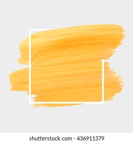 Grunge abstract background brush paint texture design acrylic stroke poster illustration vector over square frame. Rough paper hand painted vector. Perfect design for headline, logo and sale banner. 