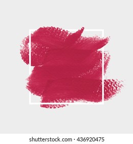 Grunge abstract background brush paint texture design acrylic stroke poster illustration vector over square frame. Rough paper hand painted vector. Perfect design for headline, logo and sale banner. 