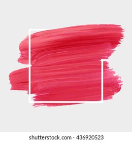 Grunge el diseño de textura de pintura de fondo abstracto diseño de pincel acrílico ilustración de afiche sobre marco cuadrado. Vector de papel duro pintado a mano. Diseño perfecto para titulares, logotipo y banner de venta. 