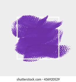 Grunge abstract background brush paint texture design acrylic stroke poster illustration vector over square frame. Rough paper hand painted vector. Perfect design for headline, logo and sale banner. 
