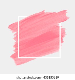 Grunge abstract background brush paint texture design acrylic stroke poster illustration vector over square frame. Rough paper hand painted vector. Perfect design for headline, logo and sale banner. 