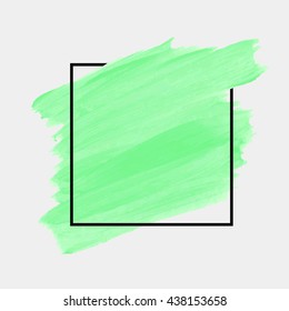 Grunge abstract background brush paint texture design acrylic stroke poster illustration vector over square frame. Rough paper hand painted vector. Perfect design for headline, logo and sale banner. 