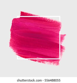 Grunge abstract background brush paint texture design acrylic stroke poster illustration vector over square frame. Rough paper hand painted vector. Perfect design for headline, logo and sale banner. 