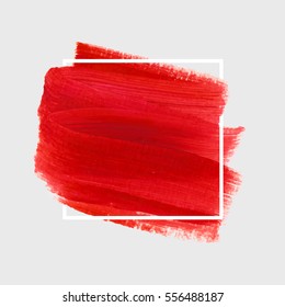 Grunge abstract background brush paint texture design acrylic stroke poster illustration vector over square frame. Rough paper hand painted vector. Perfect design for headline, logo and sale banner. 