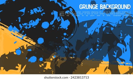 Grunge abstract background colorful design. template banner blank painter. vector illustration. 