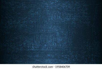 Grunge abstract background. Dark blue scratched wallpaper. Vector texture in retro style. Old-fashioned vintage abstract background. Vector illustration EPS10