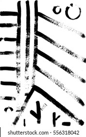 Grunge abstract background drawn by dry brush.