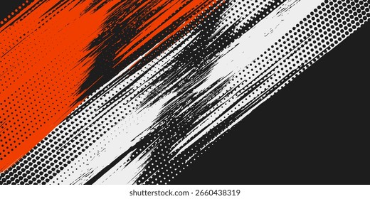 Fondo abstracto del grunge con la textura del efecto del semitono y del pincel de la pintura