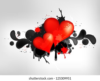 Grunge abstract background with heart