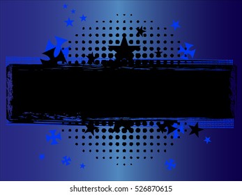 Grunge abstract background image with stars and crosses. Heavy metal, hard rock inspired design.