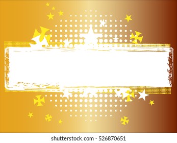 Grunge abstract background image with stars and crosses. Heavy metal, hard rock inspired design.