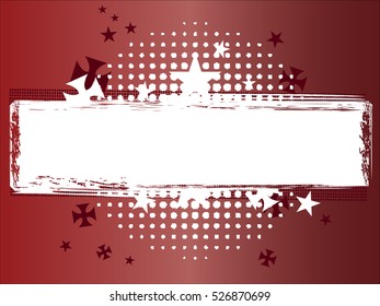 Grunge abstract background image with stars and crosses. Heavy metal, hard rock inspired design.