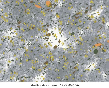 Grunge abstract background on white backdrop. Monochrome. Rectangular horizontal rough design. Vector.
