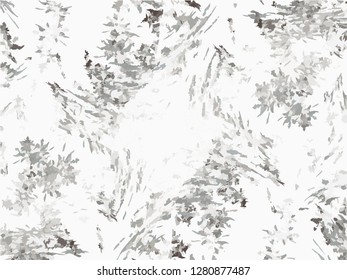 Grunge abstract background on white backdrop. Two colors. Monochrome. Rectangular horizontal rough design. Vector.
