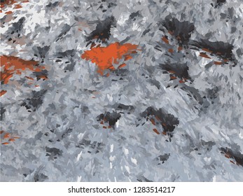 Grunge abstract background on white backdrop. Rectangular horizontal rough design. Vector.
