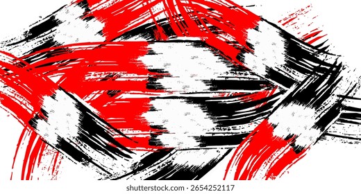  Fondo abstracto de grunge con salpicaduras de pintura roja y negra.