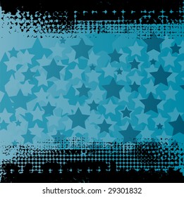 Grunge Abstract background with stars