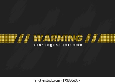 Grunge abstract background with text warning rectangle dot yellow.