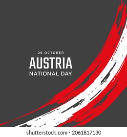 grunge abstract background. watercolor brush strokes. Austrian National Celebration Day. hand drawn brushstroke grunge style modern background design. Austrian flag abstract design. vector eps.10
