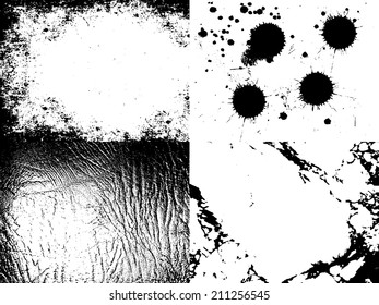 Grunge abstract backgrounds with different design elements