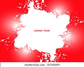 Grunge abstract banner for design red gradient radial background vector