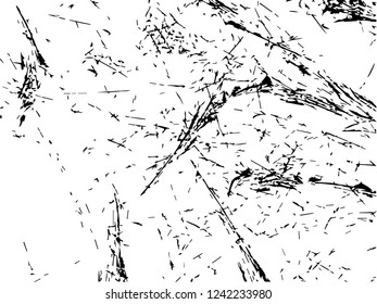 Grunge abstract black background on white backdrop. Two colors. Rectangular horizontal medium rough noise design
