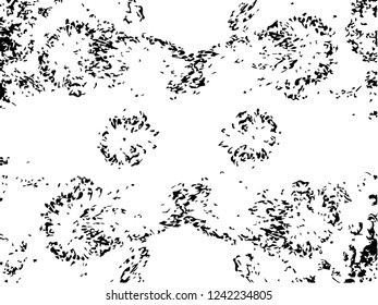 Grunge abstract black background on white backdrop. Two colors. Rectangular horizontal medium rough noise design
