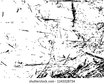 Grunge abstract black background on white backdrop. Two colors. Rectangular horizontal medium rough noise design
