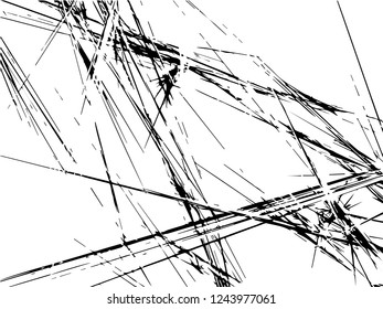Grunge abstract black background on white backdrop. Two colors. Rectangular horizontal medium rough design
