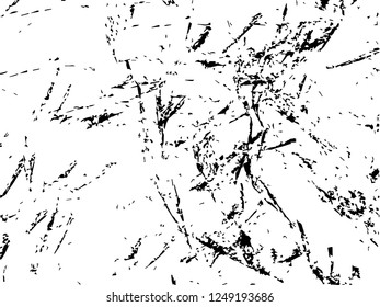 Grunge abstract black background on white backdrop. Two colors. Monochrome. Rectangular horizontal medium rough design.
