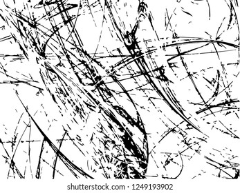 Grunge abstract black background on white backdrop. Two colors. Monochrome. Rectangular horizontal medium rough design.
